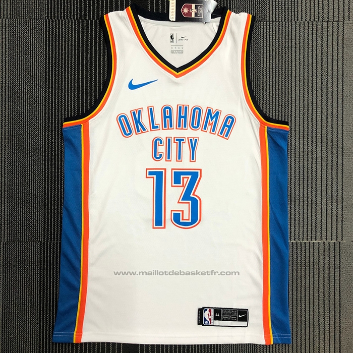 Maillot Oklahoma City Thunder Paul George #13 Association Blanc